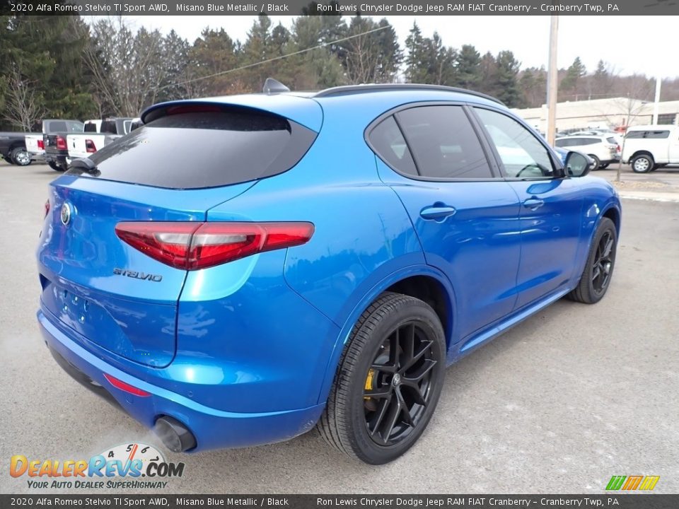 2020 Alfa Romeo Stelvio TI Sport AWD Misano Blue Metallic / Black Photo #6