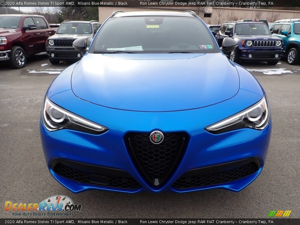 2020 Alfa Romeo Stelvio TI Sport AWD Misano Blue Metallic / Black Photo #9