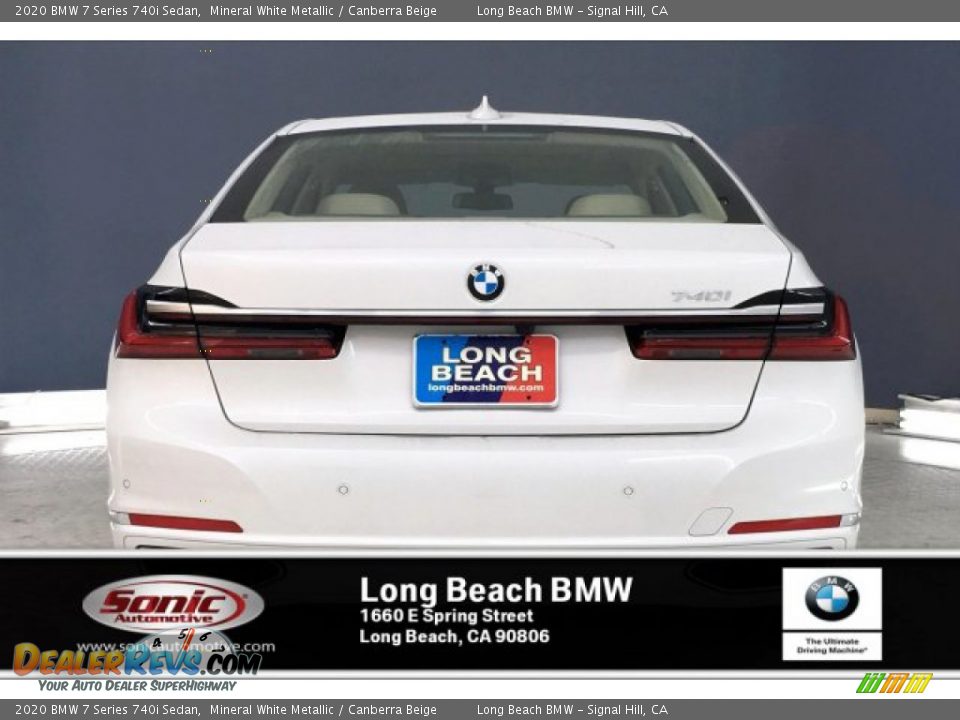 2020 BMW 7 Series 740i Sedan Mineral White Metallic / Canberra Beige Photo #3