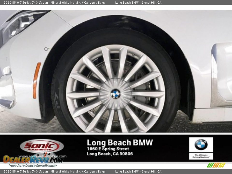 2020 BMW 7 Series 740i Sedan Mineral White Metallic / Canberra Beige Photo #9