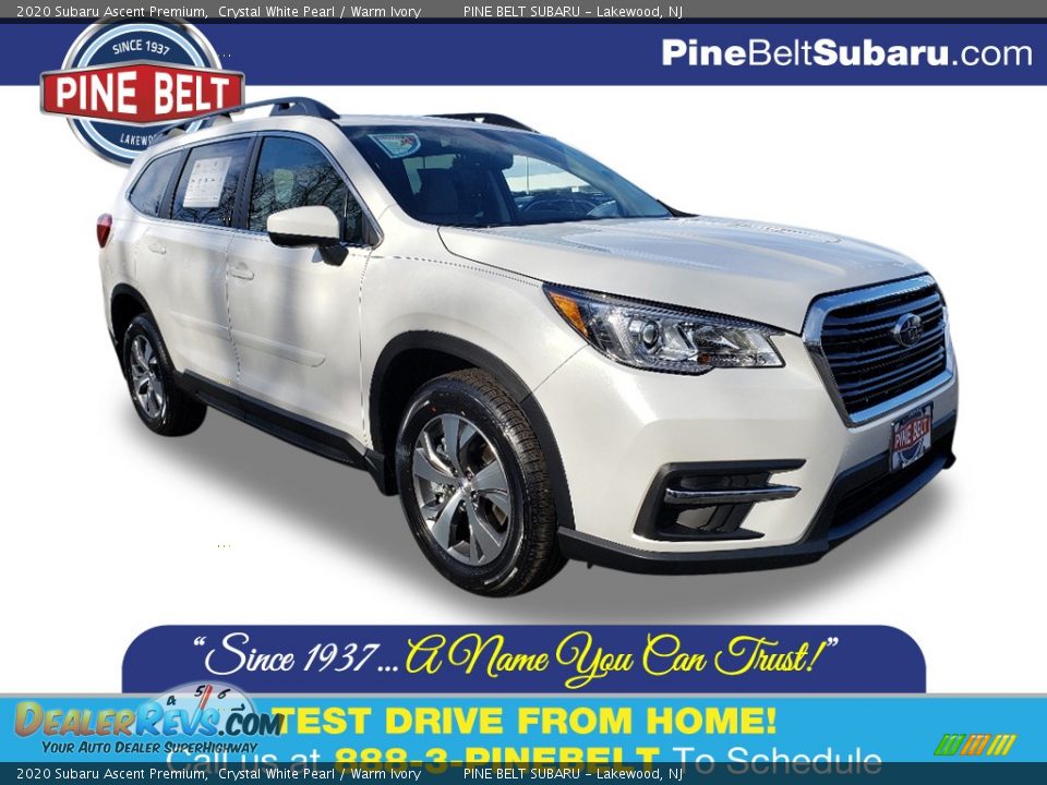 2020 Subaru Ascent Premium Crystal White Pearl / Warm Ivory Photo #1