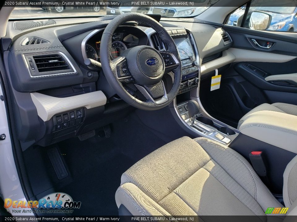 2020 Subaru Ascent Premium Crystal White Pearl / Warm Ivory Photo #8