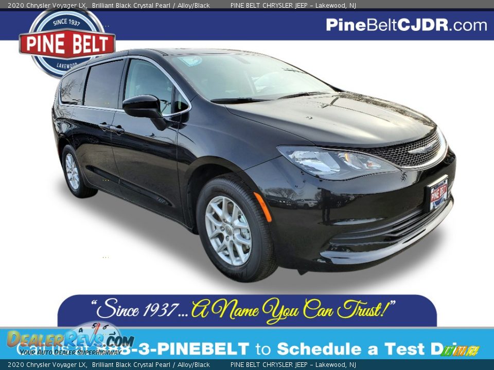 2020 Chrysler Voyager LX Brilliant Black Crystal Pearl / Alloy/Black Photo #1