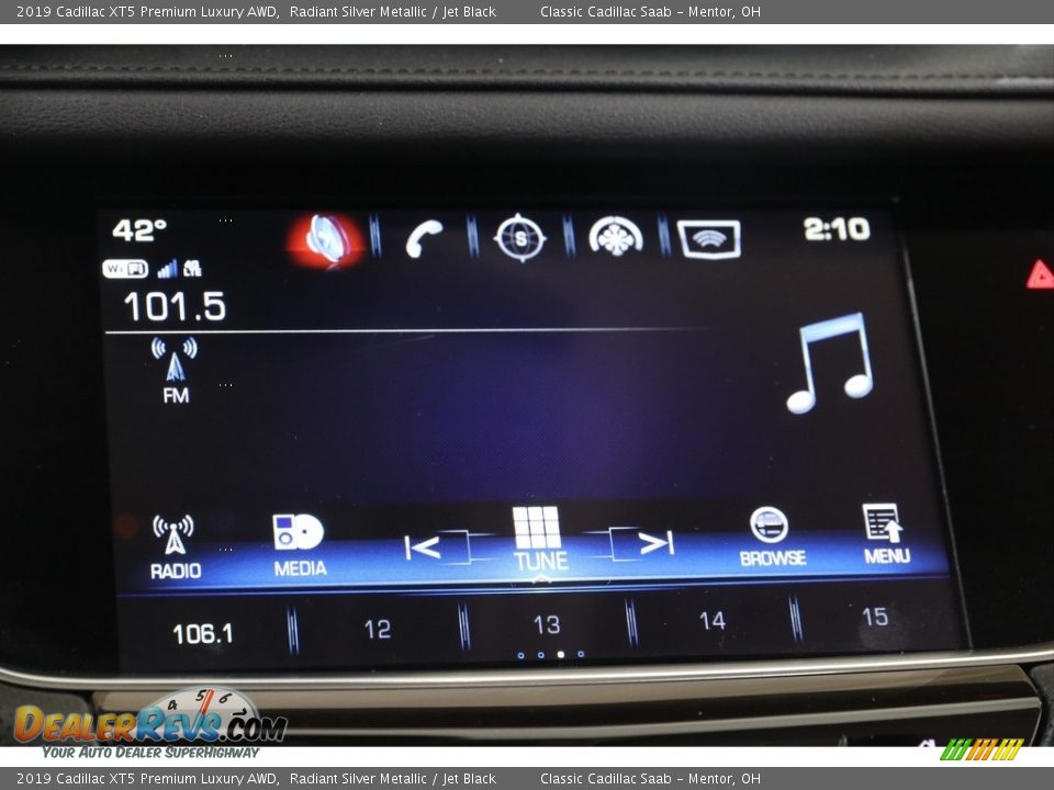 2019 Cadillac XT5 Premium Luxury AWD Radiant Silver Metallic / Jet Black Photo #13