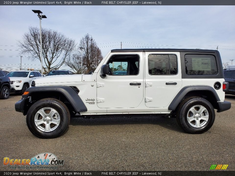 2020 Jeep Wrangler Unlimited Sport 4x4 Bright White / Black Photo #3