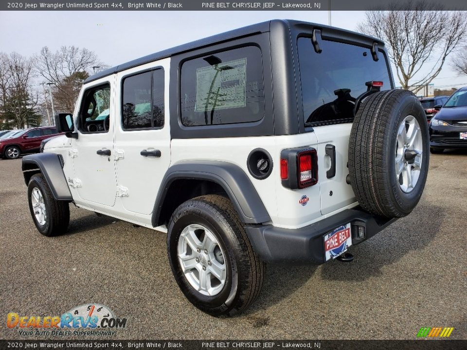 2020 Jeep Wrangler Unlimited Sport 4x4 Bright White / Black Photo #4
