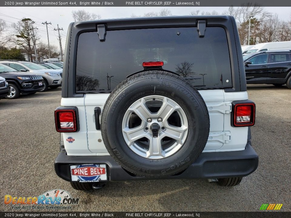 2020 Jeep Wrangler Unlimited Sport 4x4 Bright White / Black Photo #5