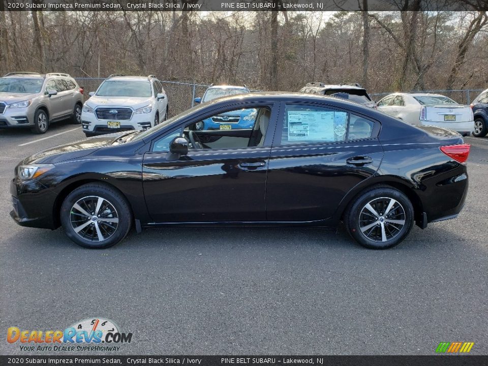 2020 Subaru Impreza Premium Sedan Crystal Black Silica / Ivory Photo #3