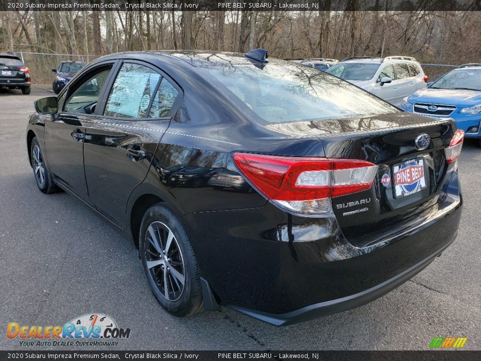 2020 Subaru Impreza Premium Sedan Crystal Black Silica / Ivory Photo #4