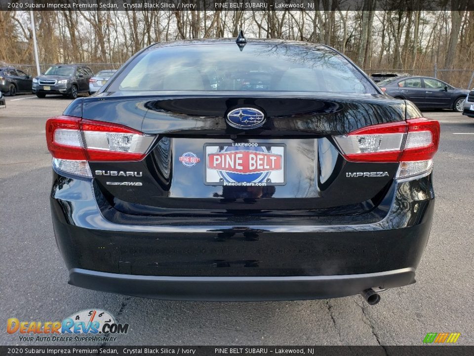 2020 Subaru Impreza Premium Sedan Crystal Black Silica / Ivory Photo #5