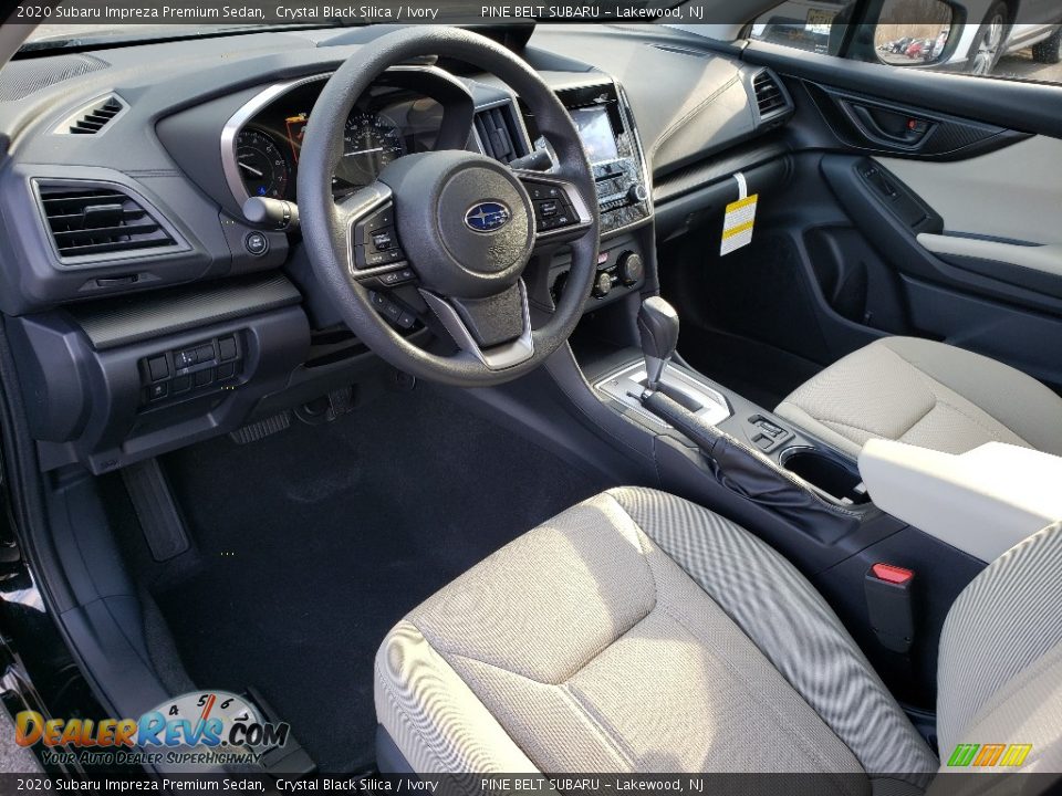 2020 Subaru Impreza Premium Sedan Crystal Black Silica / Ivory Photo #8