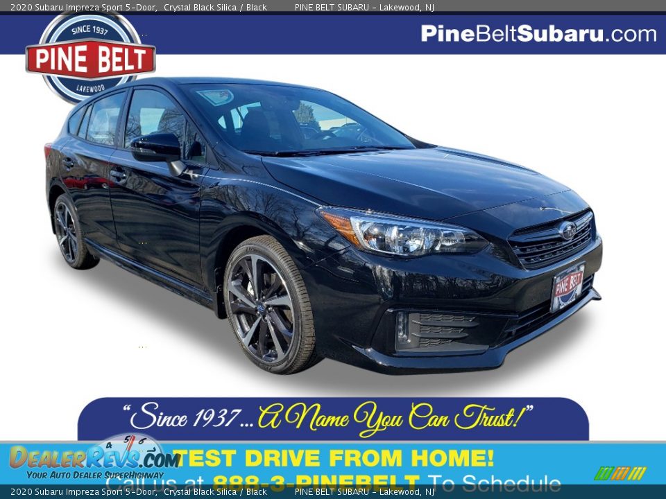 2020 Subaru Impreza Sport 5-Door Crystal Black Silica / Black Photo #1