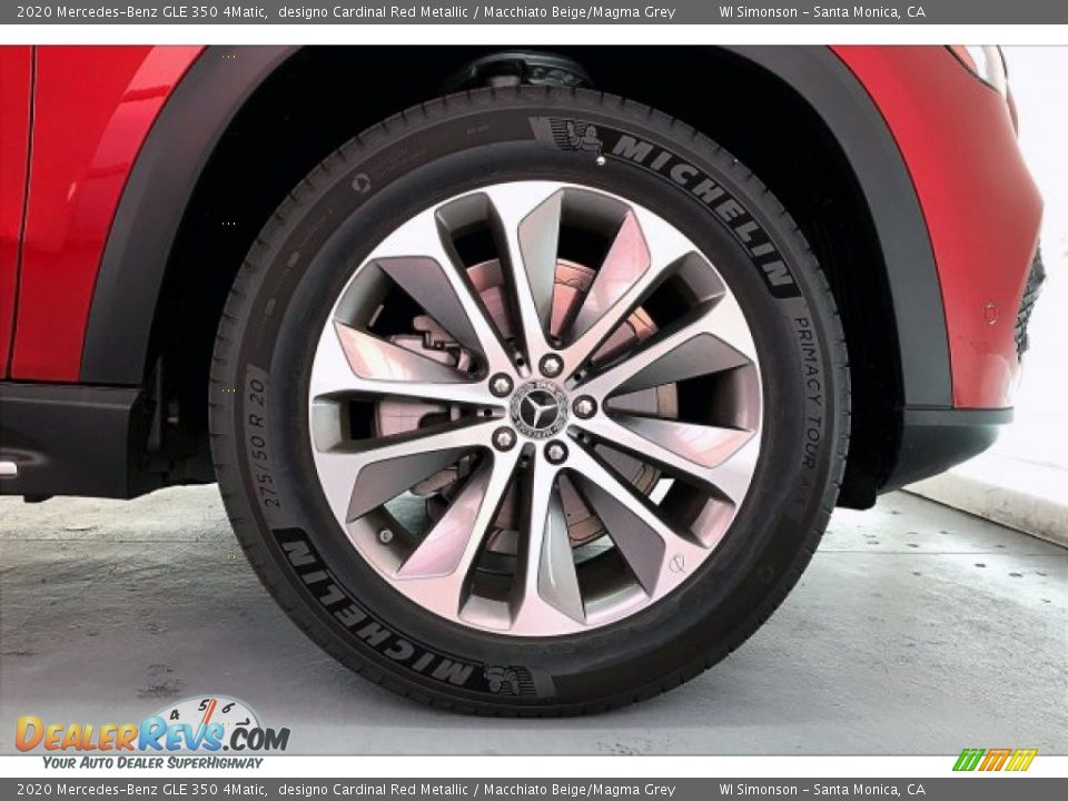 2020 Mercedes-Benz GLE 350 4Matic designo Cardinal Red Metallic / Macchiato Beige/Magma Grey Photo #9