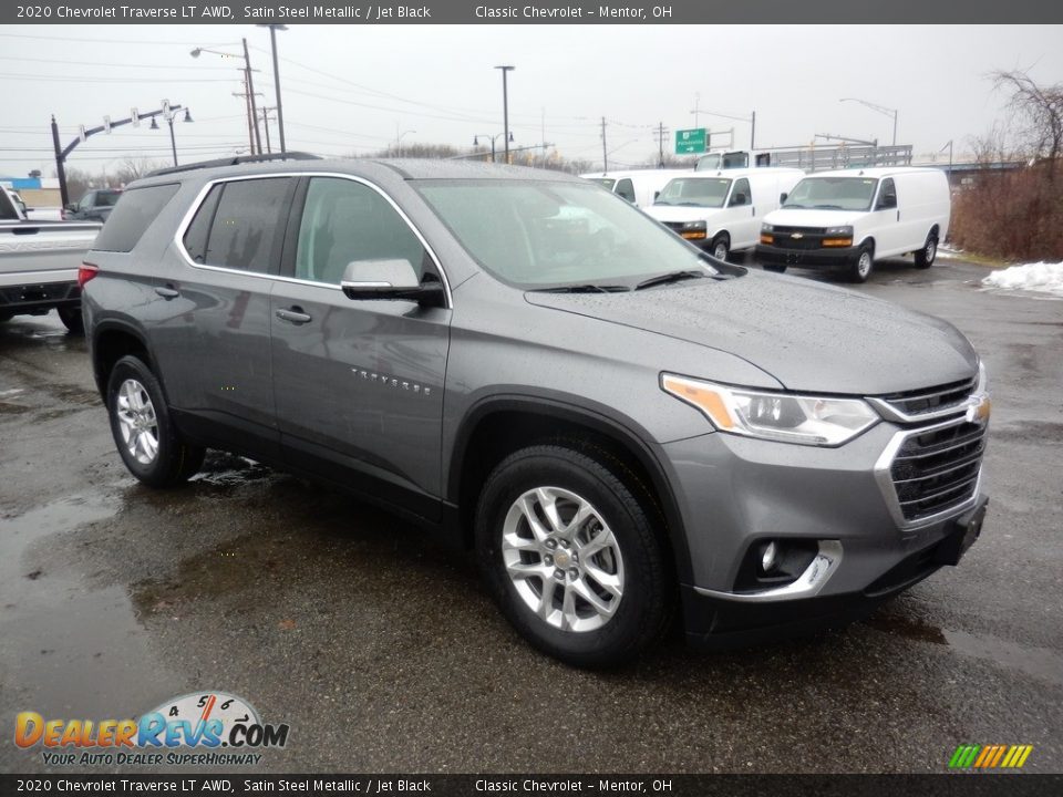 2020 Chevrolet Traverse LT AWD Satin Steel Metallic / Jet Black Photo #3