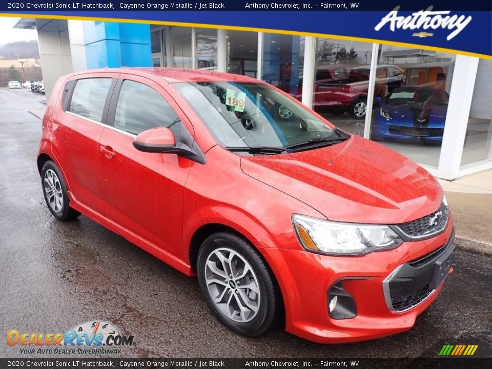 2020 Chevrolet Sonic LT Hatchback Cayenne Orange Metallic / Jet Black Photo #1