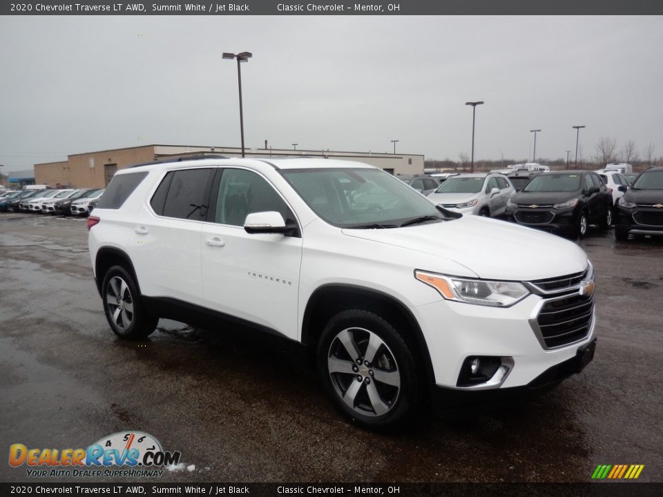 2020 Chevrolet Traverse LT AWD Summit White / Jet Black Photo #3