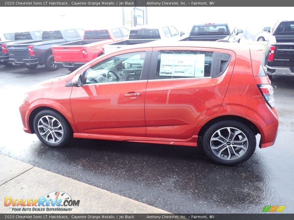 2020 Chevrolet Sonic LT Hatchback Cayenne Orange Metallic / Jet Black Photo #7