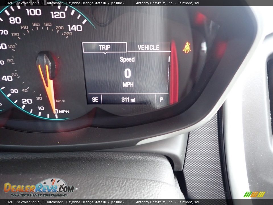 2020 Chevrolet Sonic LT Hatchback Cayenne Orange Metallic / Jet Black Photo #17