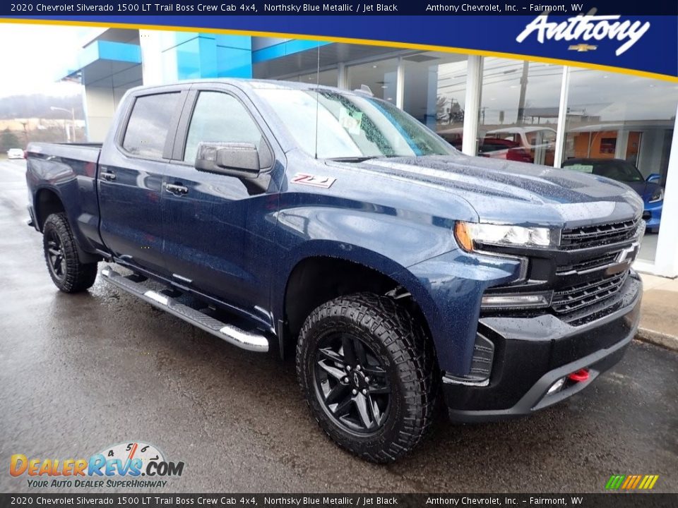 2020 Chevrolet Silverado 1500 LT Trail Boss Crew Cab 4x4 Northsky Blue Metallic / Jet Black Photo #1