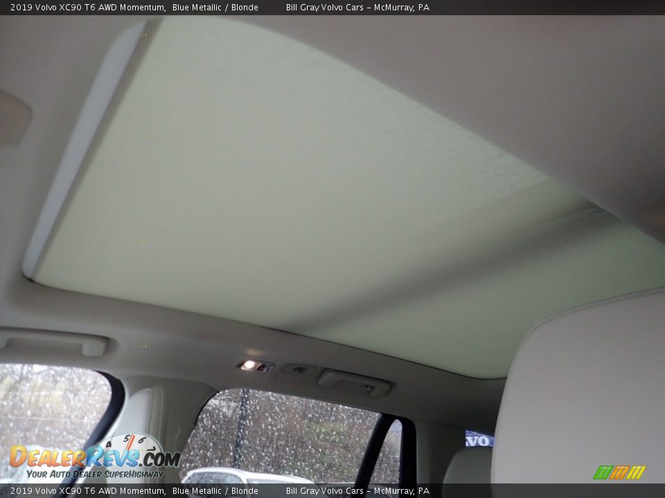 2019 Volvo XC90 T6 AWD Momentum Blue Metallic / Blonde Photo #20