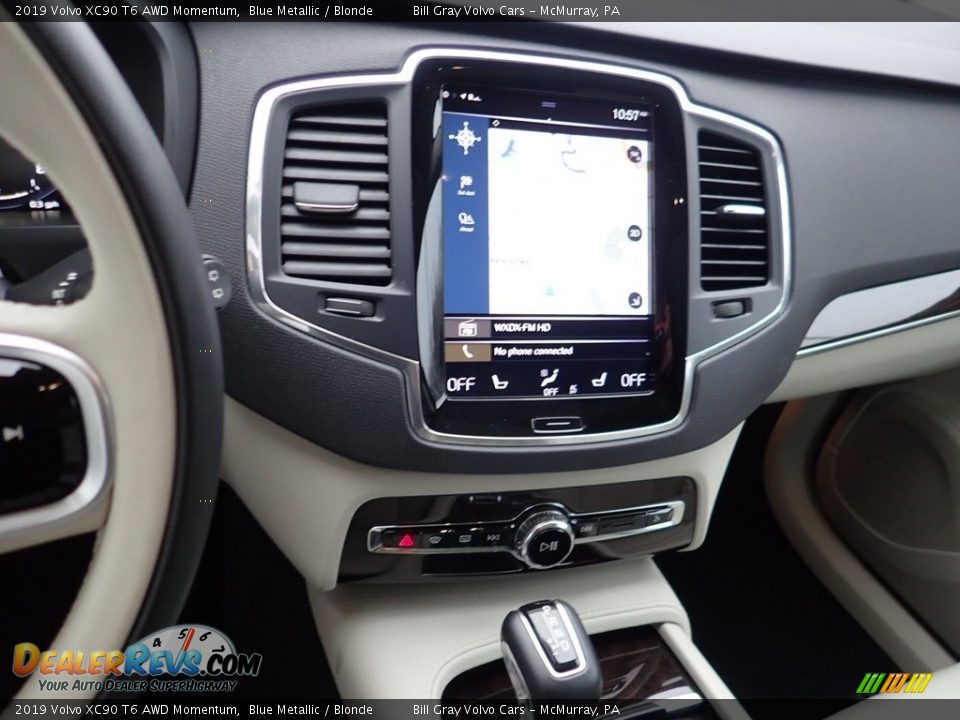 2019 Volvo XC90 T6 AWD Momentum Blue Metallic / Blonde Photo #22