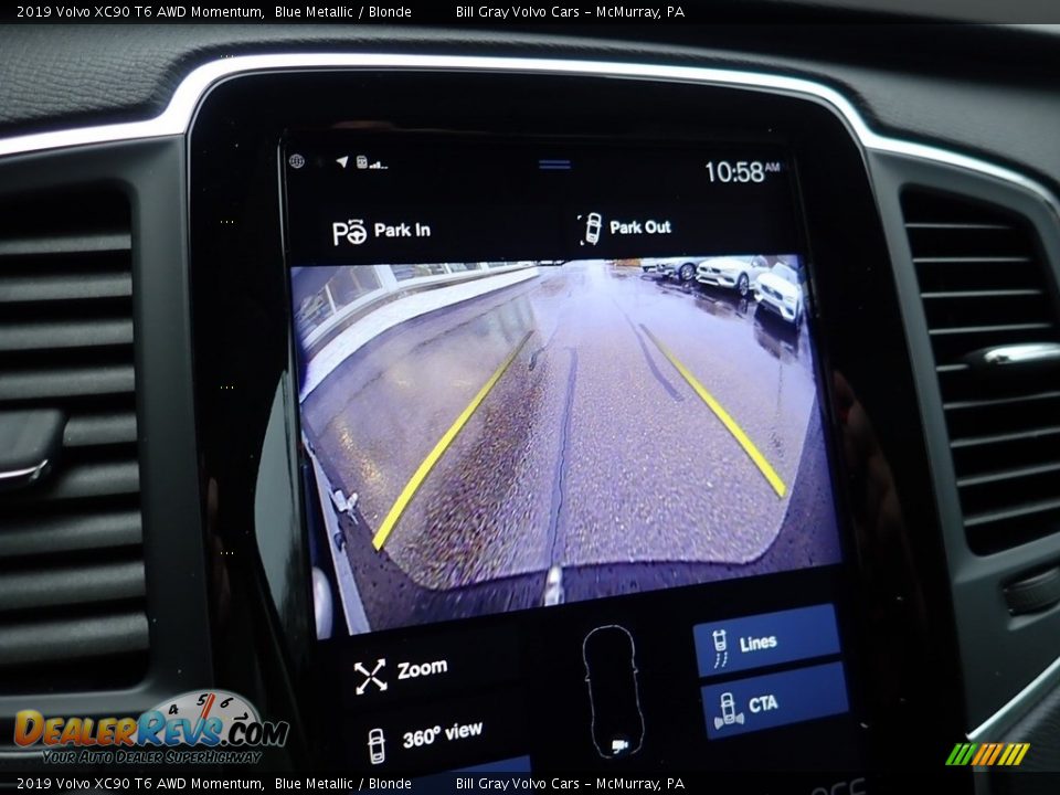 2019 Volvo XC90 T6 AWD Momentum Blue Metallic / Blonde Photo #25