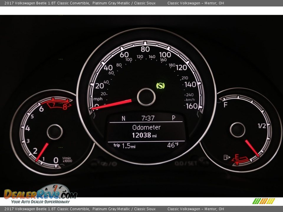 2017 Volkswagen Beetle 1.8T Classic Convertible Gauges Photo #8