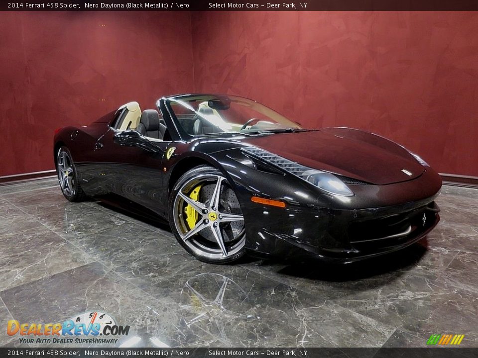 Front 3/4 View of 2014 Ferrari 458 Spider Photo #10