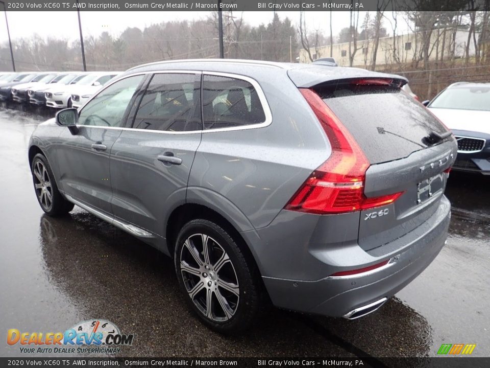 2020 Volvo XC60 T5 AWD Inscription Osmium Grey Metallic / Maroon Brown Photo #4