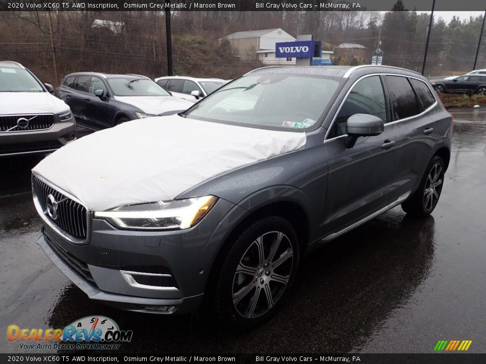 2020 Volvo XC60 T5 AWD Inscription Osmium Grey Metallic / Maroon Brown Photo #5