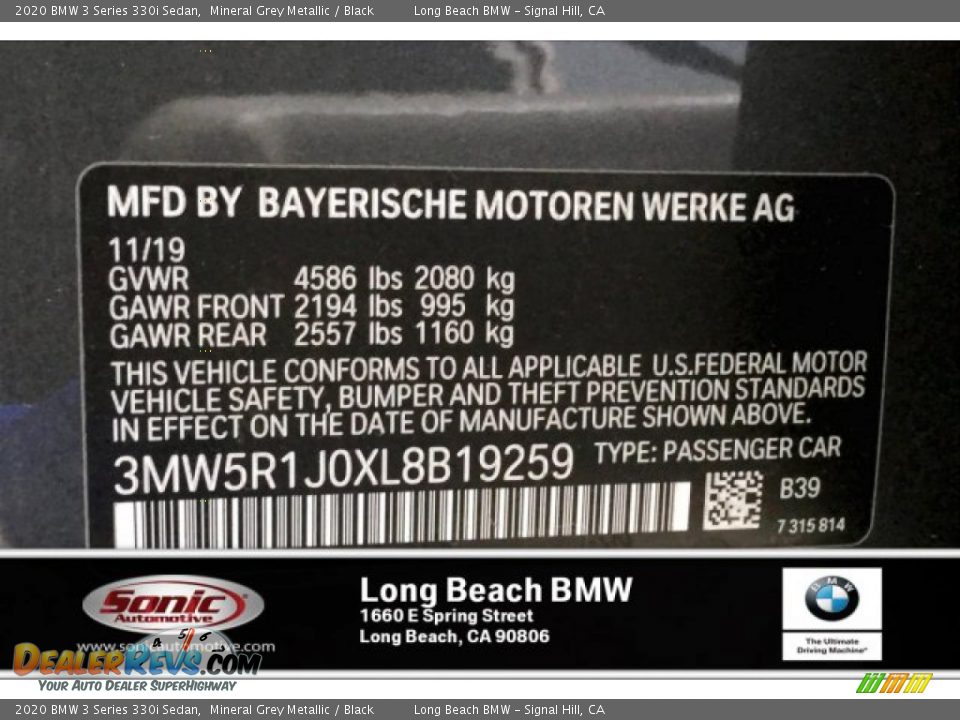 2020 BMW 3 Series 330i Sedan Mineral Grey Metallic / Black Photo #11