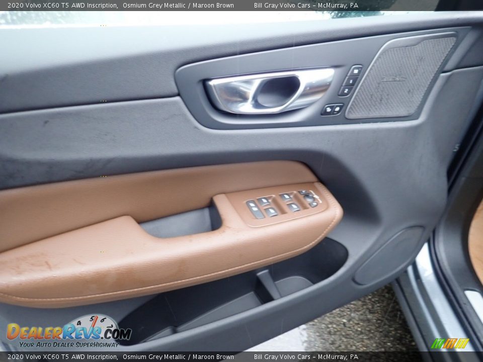 2020 Volvo XC60 T5 AWD Inscription Osmium Grey Metallic / Maroon Brown Photo #10