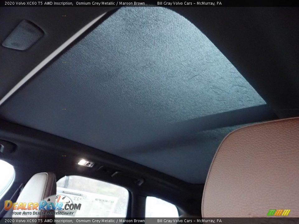 2020 Volvo XC60 T5 AWD Inscription Osmium Grey Metallic / Maroon Brown Photo #12