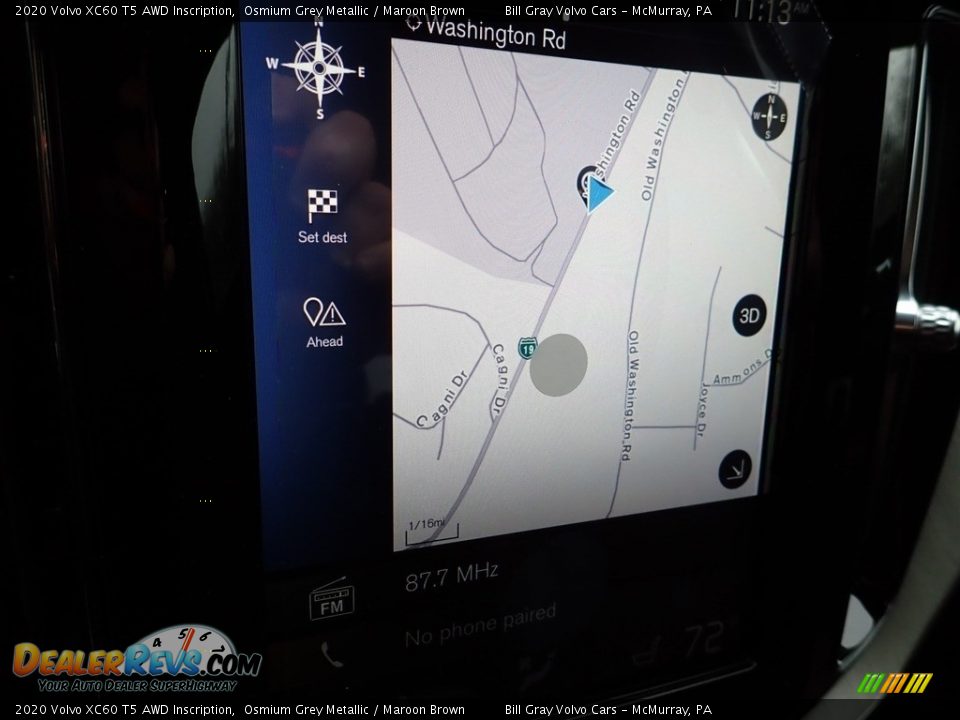 2020 Volvo XC60 T5 AWD Inscription Osmium Grey Metallic / Maroon Brown Photo #13