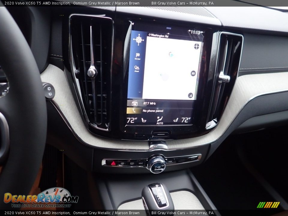 2020 Volvo XC60 T5 AWD Inscription Osmium Grey Metallic / Maroon Brown Photo #14