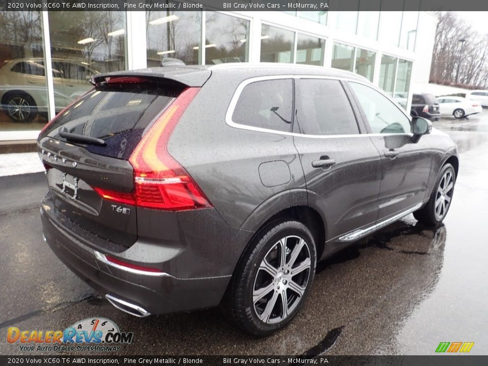 2020 Volvo XC60 T6 AWD Inscription Pine Grey Metallic / Blonde Photo #2