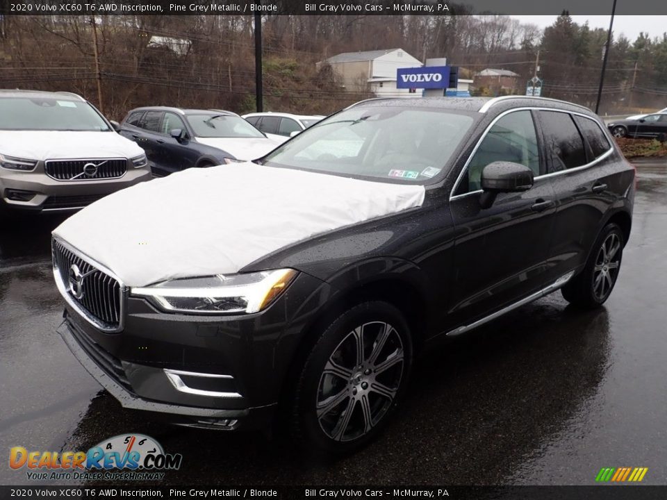 2020 Volvo XC60 T6 AWD Inscription Pine Grey Metallic / Blonde Photo #5