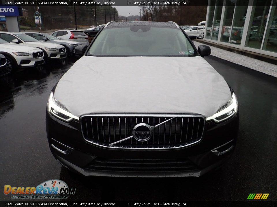 2020 Volvo XC60 T6 AWD Inscription Pine Grey Metallic / Blonde Photo #6