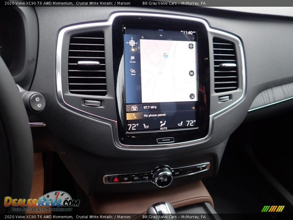 Controls of 2020 Volvo XC90 T6 AWD Momentum Photo #14