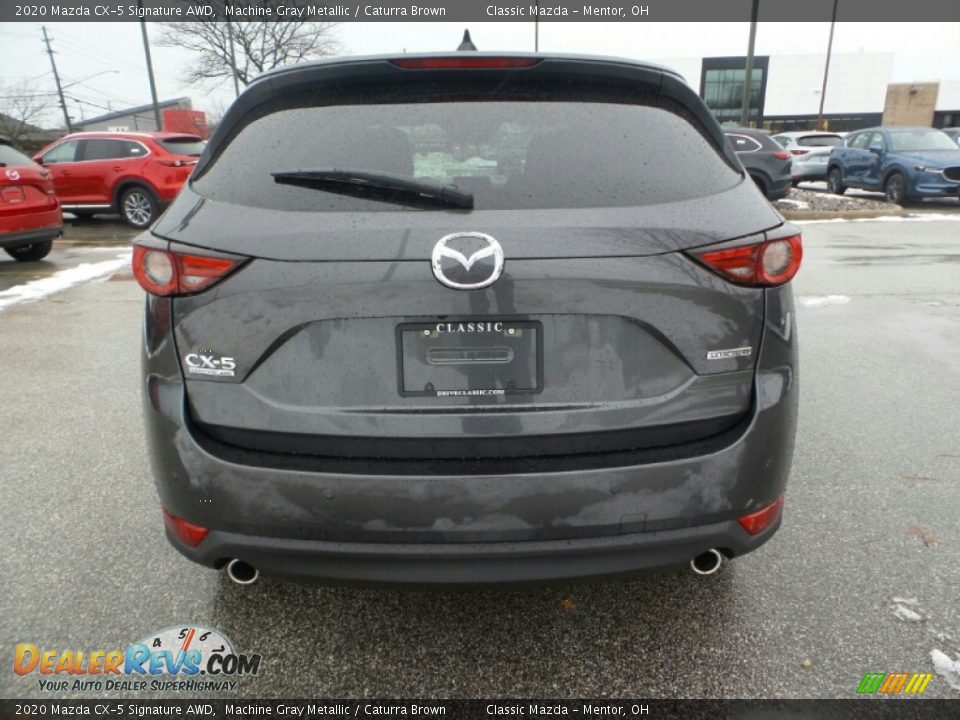 2020 Mazda CX-5 Signature AWD Machine Gray Metallic / Caturra Brown Photo #6