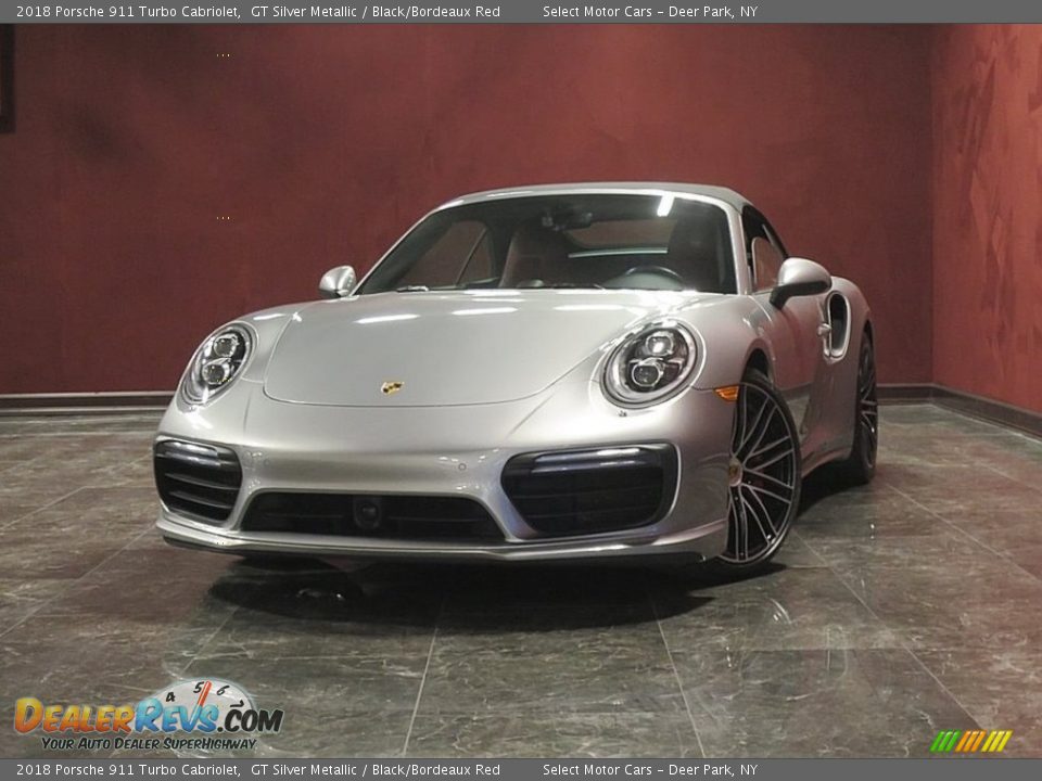 2018 Porsche 911 Turbo Cabriolet GT Silver Metallic / Black/Bordeaux Red Photo #1