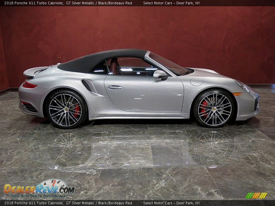 GT Silver Metallic 2018 Porsche 911 Turbo Cabriolet Photo #5