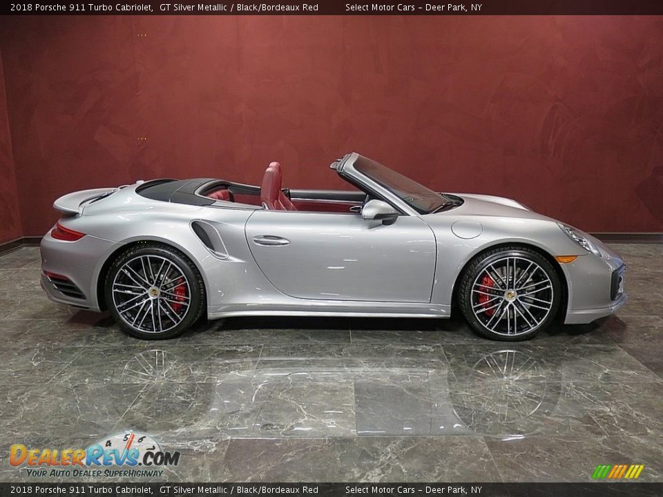 GT Silver Metallic 2018 Porsche 911 Turbo Cabriolet Photo #6