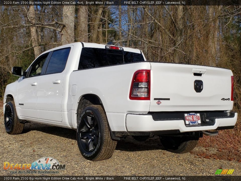 2020 Ram 1500 Big Horn Night Edition Crew Cab 4x4 Bright White / Black Photo #4