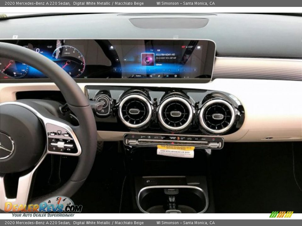 2020 Mercedes-Benz A 220 Sedan Digital White Metallic / Macchiato Beige Photo #6