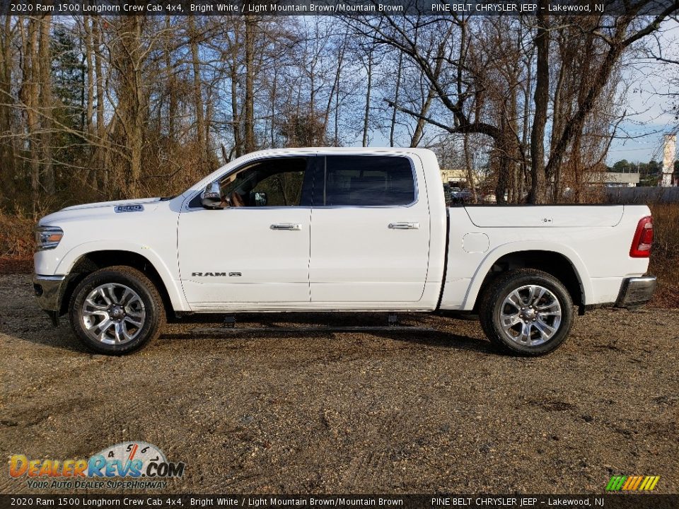 Bright White 2020 Ram 1500 Longhorn Crew Cab 4x4 Photo #3