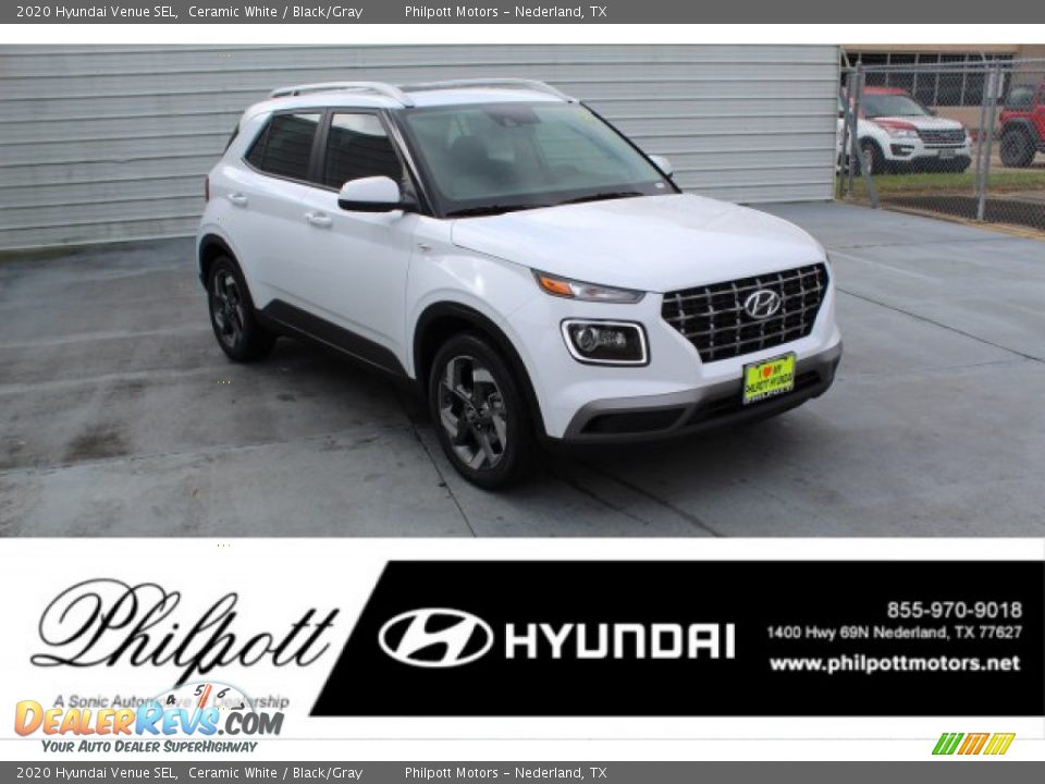 2020 Hyundai Venue SEL Ceramic White / Black/Gray Photo #1