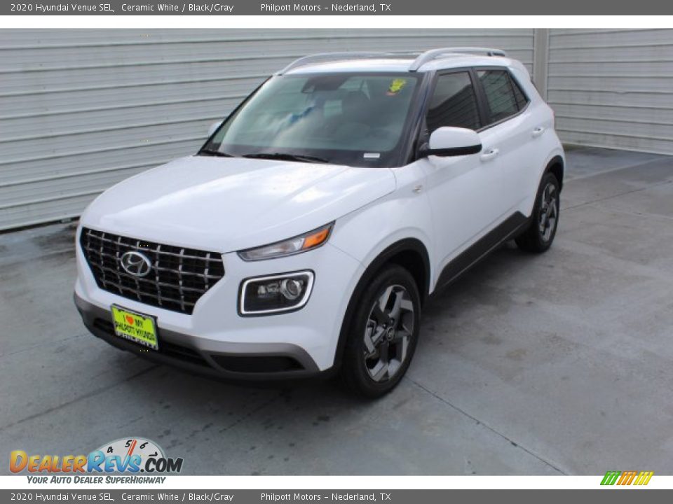 2020 Hyundai Venue SEL Ceramic White / Black/Gray Photo #4