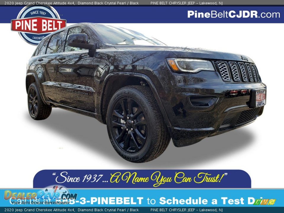 2020 Jeep Grand Cherokee Altitude 4x4 Diamond Black Crystal Pearl / Black Photo #1