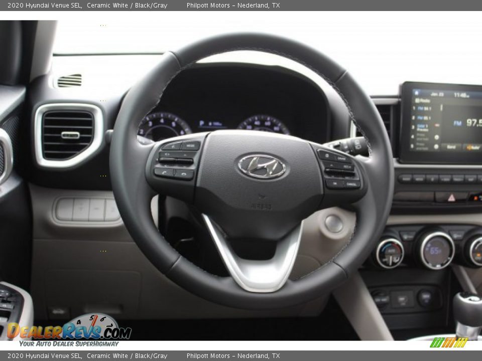 2020 Hyundai Venue SEL Ceramic White / Black/Gray Photo #22